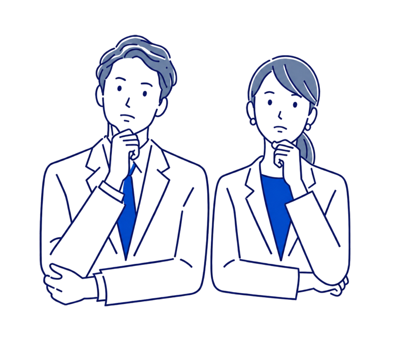 悩む経営者